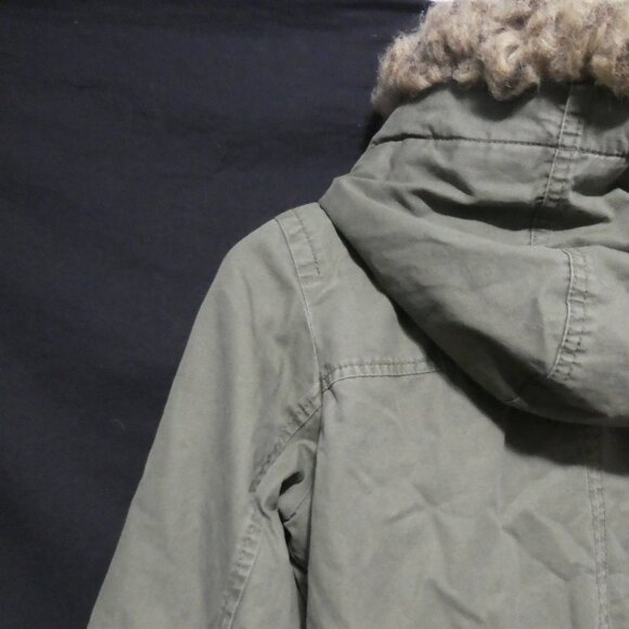GAP KIDS | xl - extra large regular | Hooded Olive Green Sherpa Lined Parka - Picture 12 of 16
